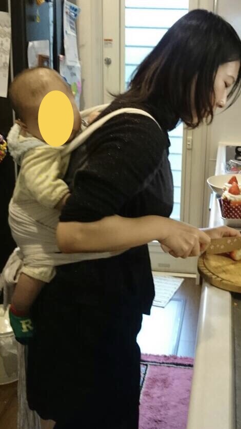 さらし抱っこ