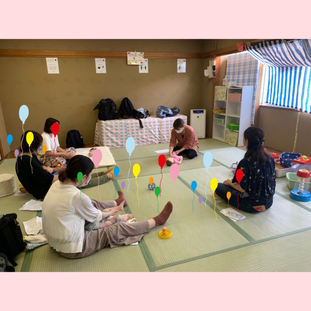 ベビーマッサージ教室の様子