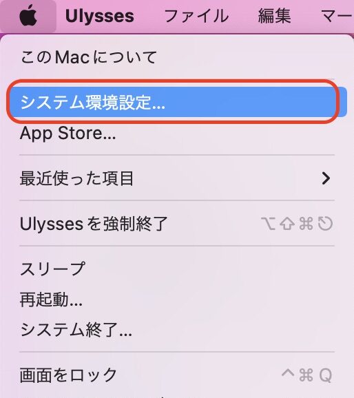 環境設定Mac