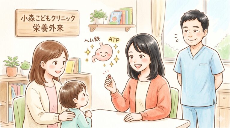 栄養カウンセラーがヘム鉄と無機鉄の違いを説明しています。